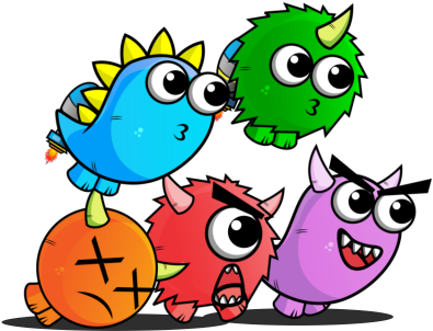 Enemy Monster Pack 2d Game Character Sprite - Cartoon 2d Monster Png (600x500)