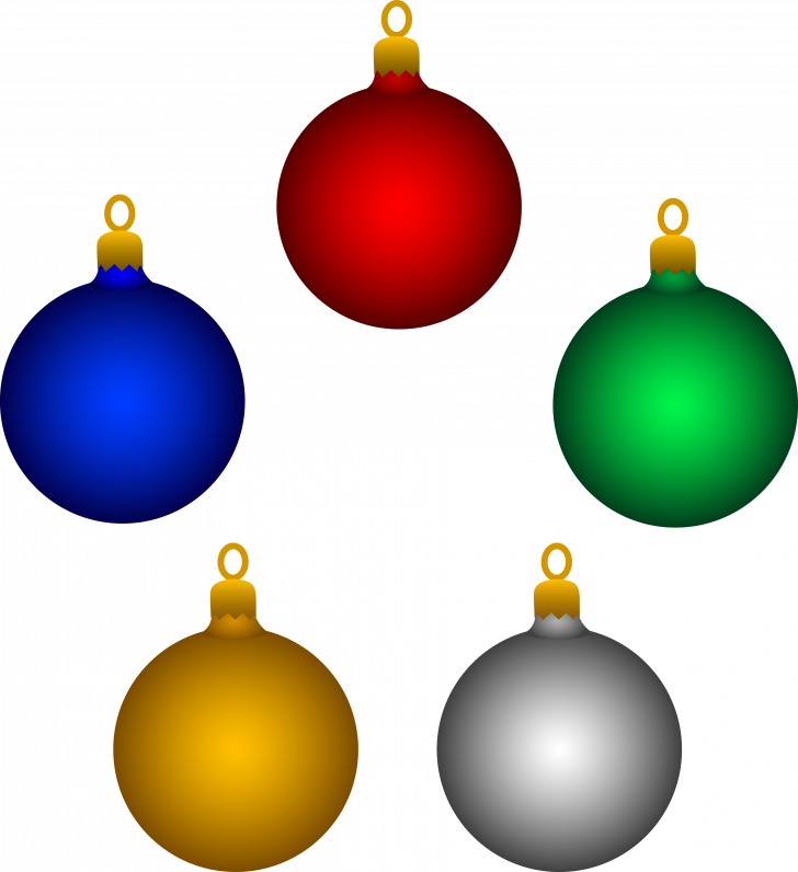 Light Bulbs Clipart - Christmas Tree Decoration Clipart (728x796)