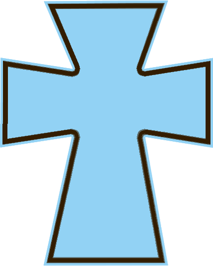 La Casita De Vero☆ - Cruz De Bautizo Azul (430x535)