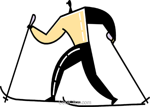 Cross Country Skiing Royalty Free Vector Clip Art Illustration - Illustration (480x342)