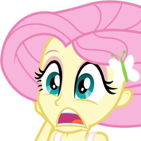 Download My Little Pony Equestria Girls Angry Fluttershy - My Little Pony Equestria Girls Fluttershy Scared (500x500)