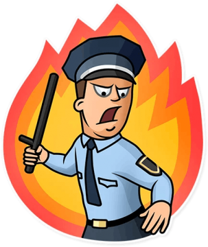 Goaway Scream - Стикер Полиция (360x360)