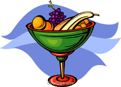 Bowl Of Fruit Royalty Free Vector Clip Art Illustration - Classic Cocktail (480x344)