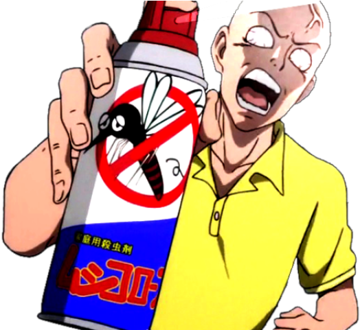 One Punch Man Clipart Chibi - One Punch Man Meme Mosquito (640x480)
