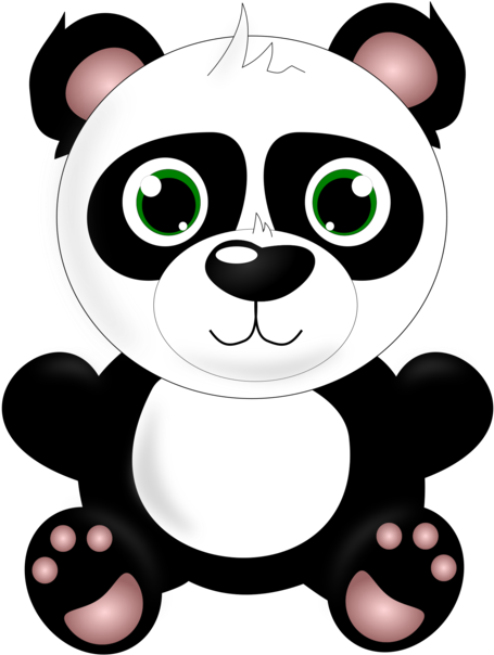 Giant Panda Bear Baby Grizzly Drawing Infant - Baby Panda Queen Duvet (530x750)