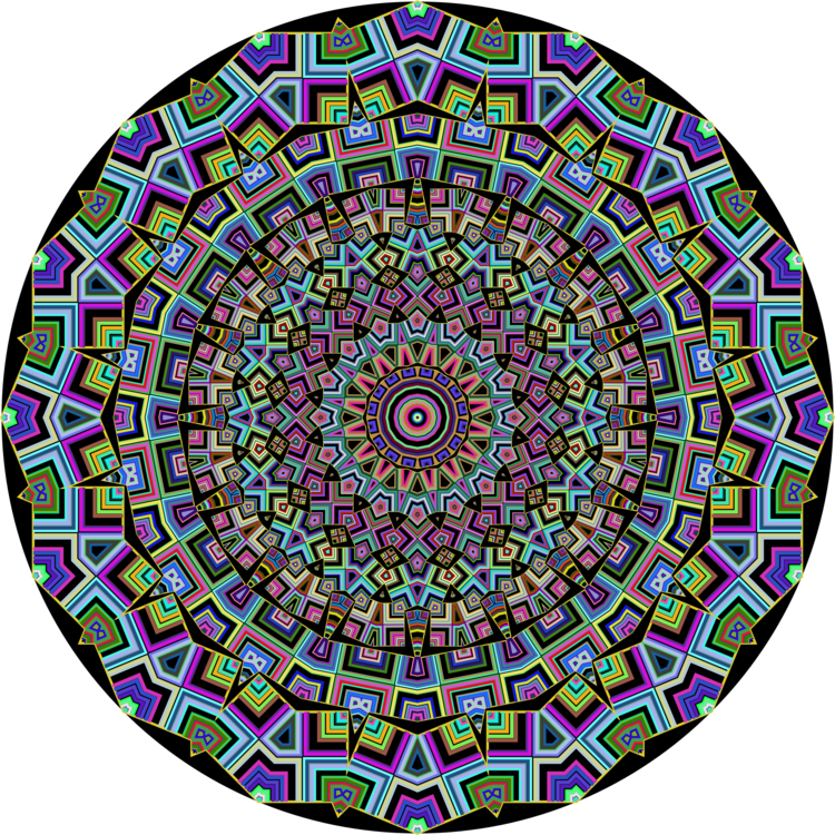 Mandala Art Kaleidoscope Computer Icons Stained Glass - Phenakistoscope Vinyl (750x750)