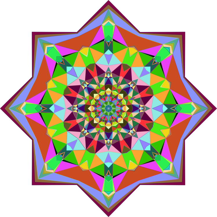 Computer Icons Geometry Symmetry Kaleidoscope Flower - Clip Art (750x750)