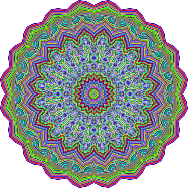 Symmetry Kaleidoscope Organism Point Doily - Brain Neuroimaging (750x750)