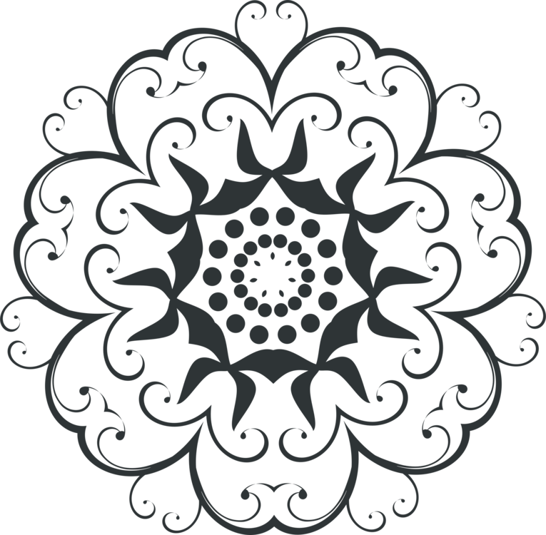 Silhouette Floral Design Decorative Arts - Flourish Design Png (765x750)