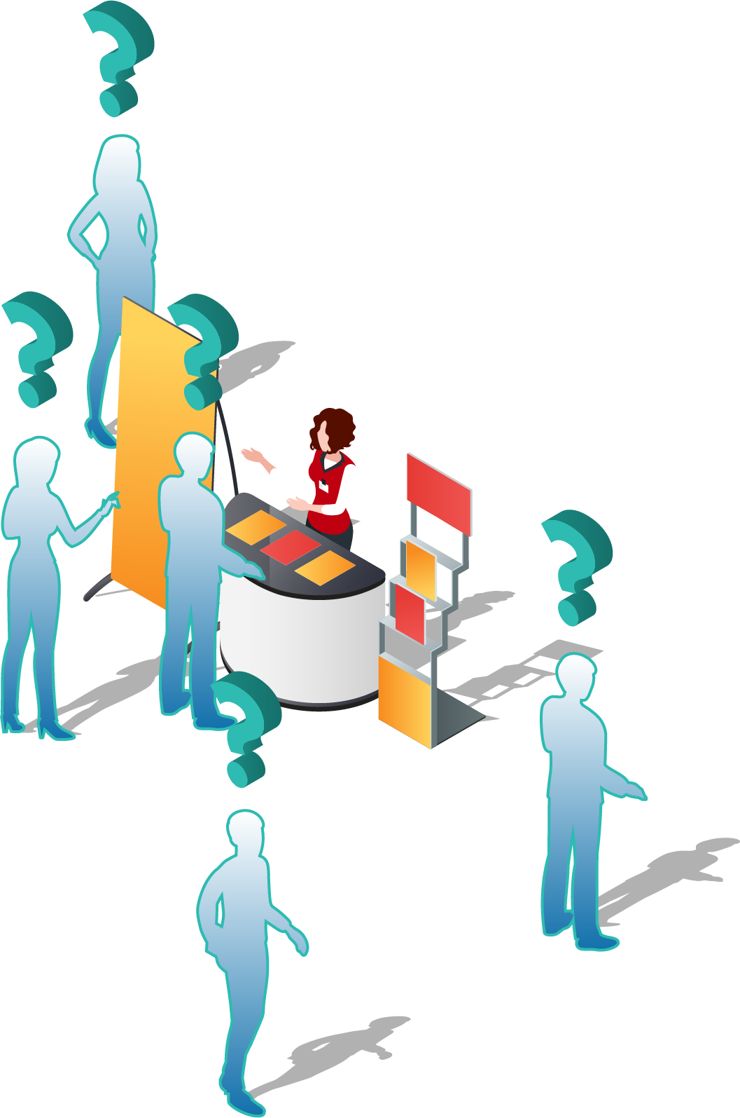 But In Reality, After Attendees Checked In, They Became - Illustration (1057x1595)