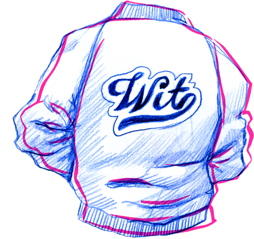 Jacket With 'wit' Patch On Back - Jacket (510x480)