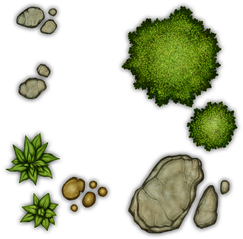 Top Down Game, Dungeons And Dragons Art, Dungeon Maps, - D&d Bush Png (361x365)