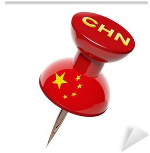 3d Pushpin With Flag Of Chinese Isolated On White Wall - Tosca Blu Army (400x400)