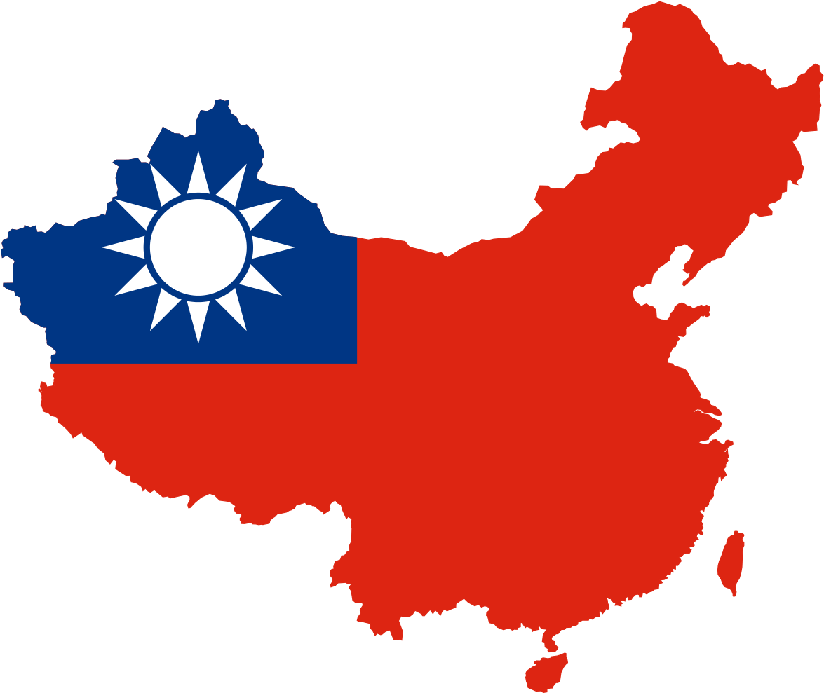 Flag Map Of Unified China - Map Of China (1205x1024)