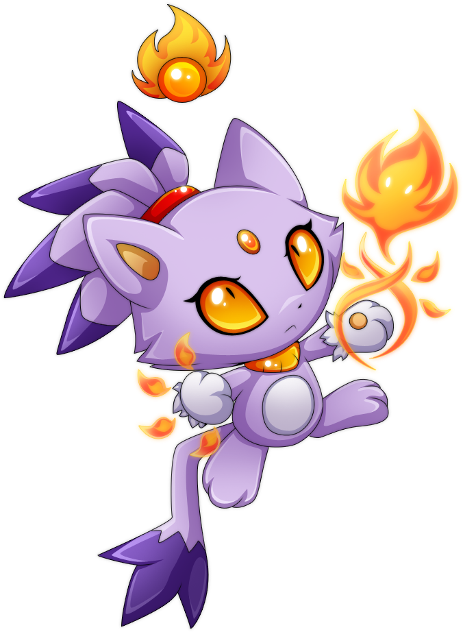 Chao Blaze By Extra-fenix On Deviantart - Blaze The Cat Chao (710x953)