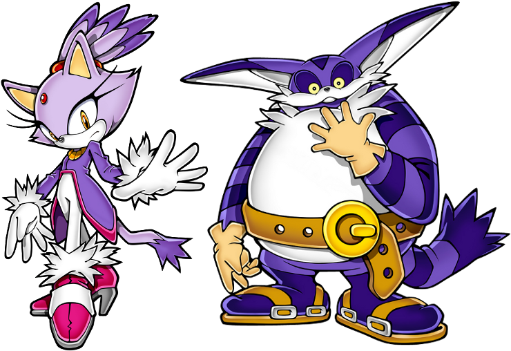 Big The Cat & Blaze The Cat - Big The Cat Sonic (800x530)