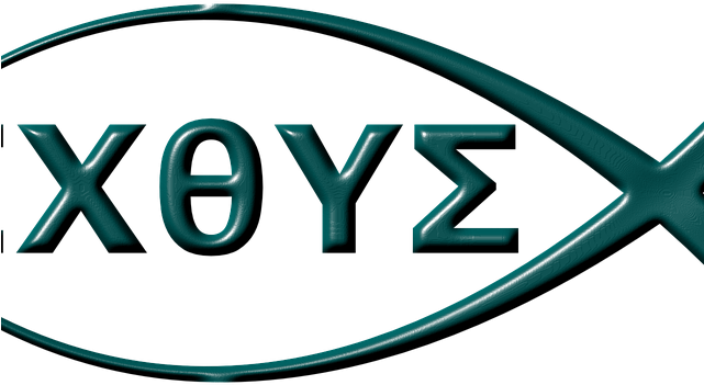 Jesus Fish Clipart - Ichthus Christian Fish Symbol (641x351)