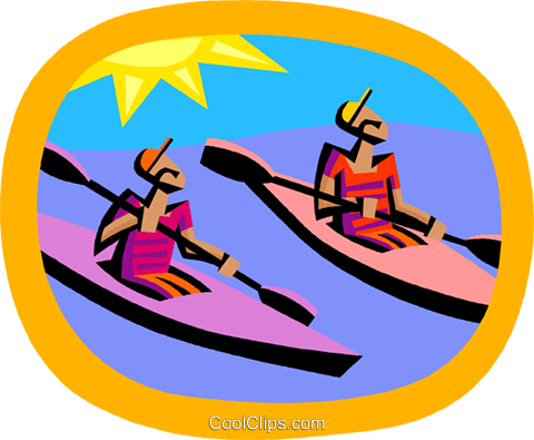 Water Sports, Kayaking Royalty Free Vector Clip Art - School (480x395)