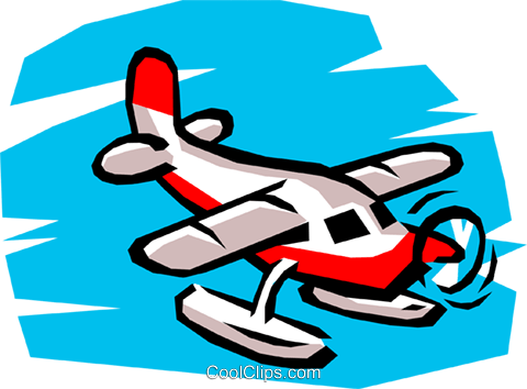 Pontoon Plane Royalty Free Vector Clip Art Illustration - Illustration (480x354)