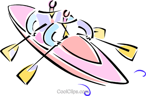 Two Men In A Kayak Royalty Free Vector Clip Art Illustration - Two Men In A Kayak Royalty Free Vector Clip Art Illustration (480x317)