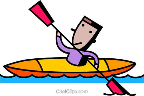 Kayaking Royalty Free Vector Clip Art Illustration - Kayaking Royalty Free Vector Clip Art Illustration (480x319)