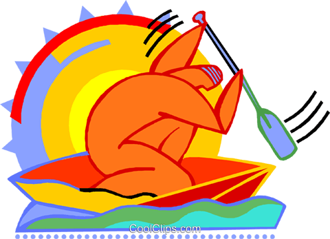 Figure Canoeing Royalty Free Vector Clip Art Illustration - Figure Canoeing Royalty Free Vector Clip Art Illustration (480x347)