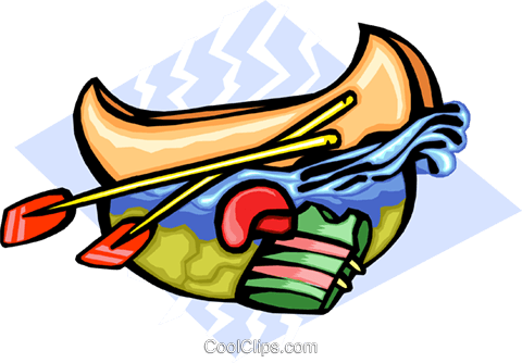 Canoeing Royalty Free Vector Clip Art Illustration - My Adventure As A Camper: Advanced My Adventure (480x334)