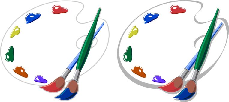 Brush Painting Artist Palette - Artists Brushes (763x340)