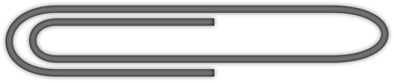 Similar Clip Art - Black And White Clipart Of Paper Clip (800x168)