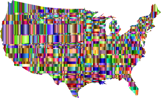 United States World Map Globe - Blacksburg On A Map (553x340)