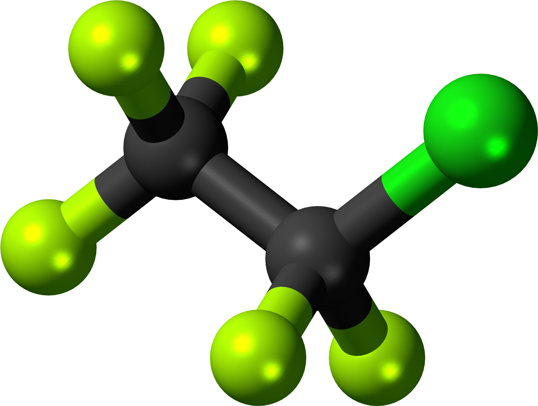Chloropentafluoroethane 3d Ball - Chemistry (2000x1542)