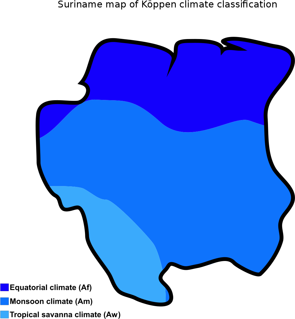 Climate Map Of Suriname (1200x1200)