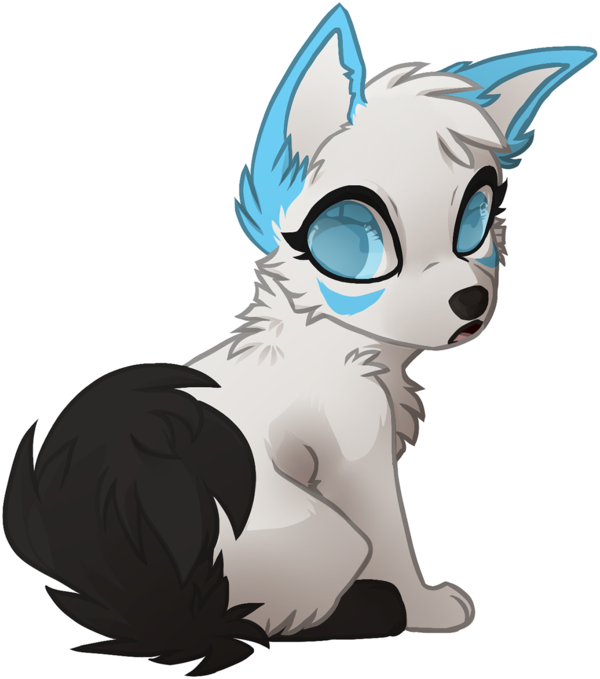 Personajes De Un Mundo Oculto - Dibujos De Lobos Kawaii (600x679)