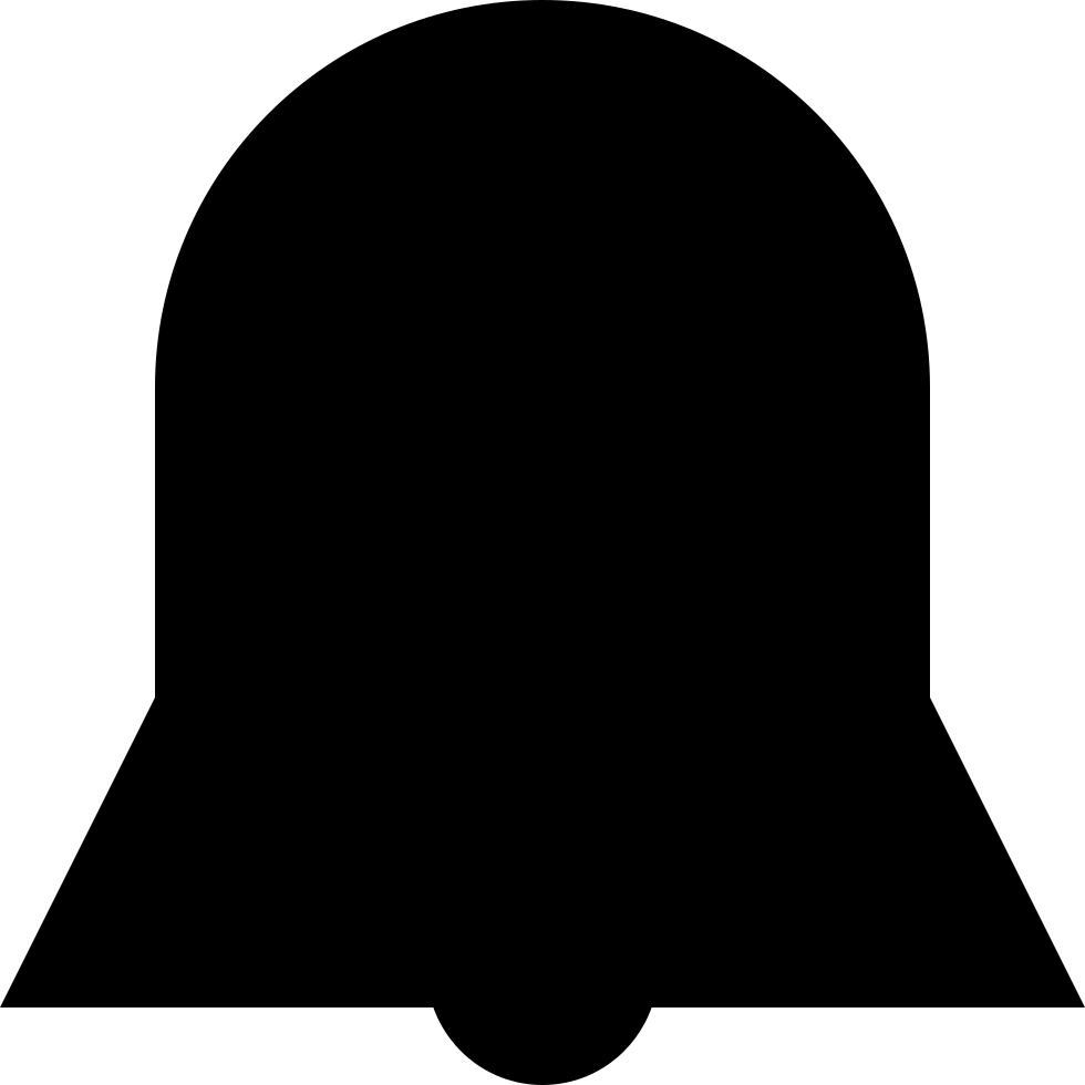 Black Shape Interface Symbol - Silhouette Glocke (980x980)