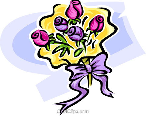 Wedding Bouquet Royalty Free Vector Clip Art Illustration - Wedding Bouquet Royalty Free Vector Clip Art Illustration (480x382)
