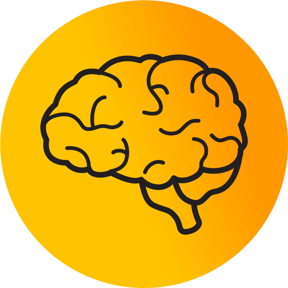 28 Aug Executive Functioning - Simple Brain Clip Art (1000x1000)