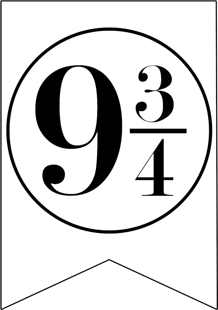 Harry Potter Banner, Harry Potter Decor, Harry Potter - Nueve Y Tres Cuartos Harry Potter (1042x1389)