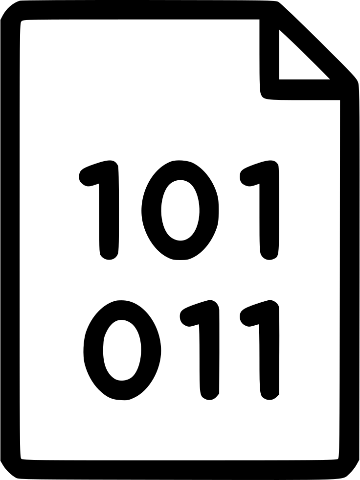File Document Code Binary Comments - Documents Line Icon (736x980)
