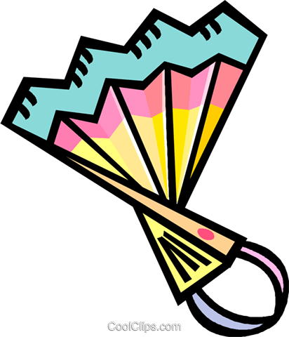 Oriental Hand Fans Royalty Free Vector Clip Art Illustration - Oriental Hand Fans Royalty Free Vector Clip Art Illustration (412x480)