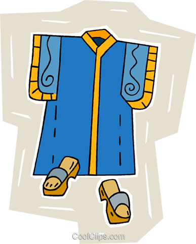 Oriental Garment Royalty Free Vector Clip Art Illustration - Illustration (387x480)