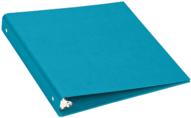 Light Blue Binder Flat - Plastic Storage Bins (400x400)