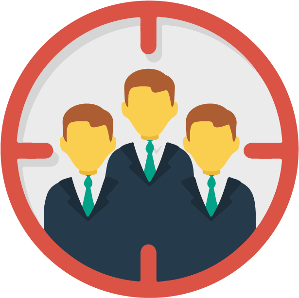 How To Reach Audience With Digital Piktochart - Target People Icon Png (640x640)