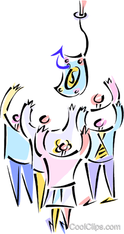 Business People Reaching For Money Royalty Free Vector - Rewarding (254x480)
