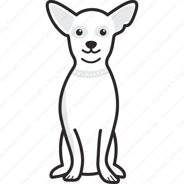 Freeuse Download Chihuahua Linear Edition Dog - Cartoon Chihuahua (600x600)