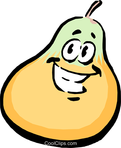 Cartoon Pears Royalty Free Vector Clip Art Illustration - Illustration (391x480)