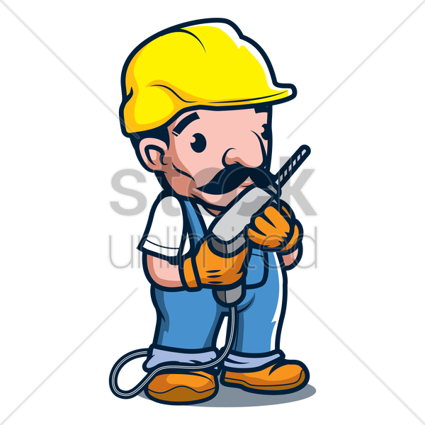 Constructor Cartoon Clipart Constructor Clip Art - Man Holding Wood Clipart (600x600)