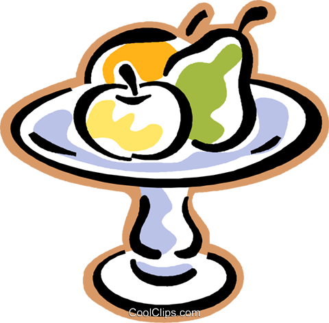 Tray Of Fruit, Apple, Pear, Orange Royalty Free Vector - Fruit (480x471)