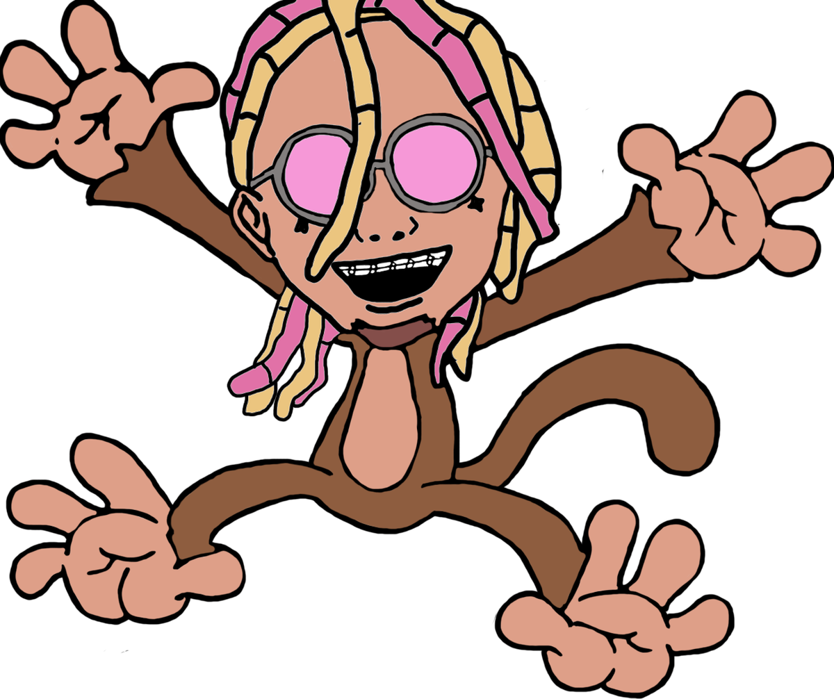 Happy Cartoon Monkey (1200x1006)