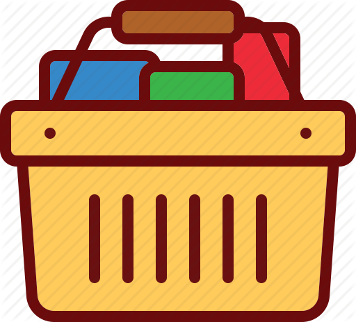 Supermarket Library Download - Basket Of Goods Icon (512x464)