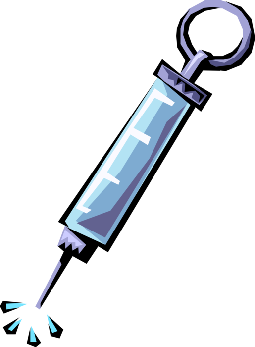 Vector Illustration Of Medical Vaccination Hypodermic - Needle Shots Clip Art (515x700)